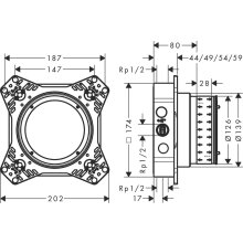 Hansgrohe I-Box universal 2 Grundkörper