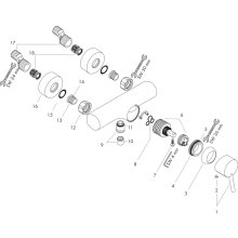 hansgrohe Einhandmischer Brause Talis S Aufputz verchromt