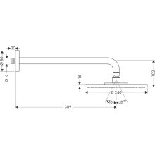 HG Tellerkopfbrause Raindance AIR d= 240mm, mit Kugelgelenk verchromt