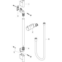 HG Brausestange UnicaS Puro m IsiflexB BRS 1,6m 900mm verchromt