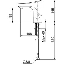 Mora FMM 9000E tronic Waschtischarmatur m. Hygienespülung, Netzanschluss Chrom