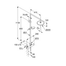 Kludi Thermostat LOGO Basic Dual Shower System chrom