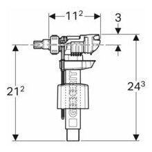 GEBERIT Füllventil Typ 380 WA seitlich 3/8" zu AP und UP-Spülkasten