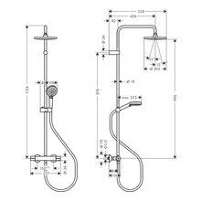 Hansgrohe Showerpipe 200 1 Jet Vernis chrom