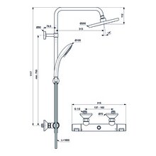 IS Duschsys. m.Brausetherm. CERATHERM25 chrom