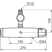 Mora FMM 9000E Duschthermostat mit Selbstschlussventil Chrom