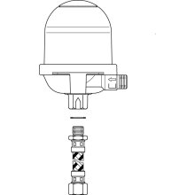 OVENTROP Heizölentlüfter "Toc-Uno-A" 1/4"IG x 3/8"AG mit Schlauchleitung