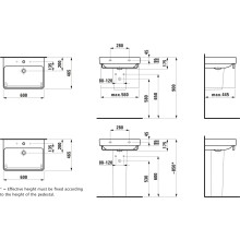 LF WT Laufen Pro S 465x600 1 Hl. m.Ül. weiss