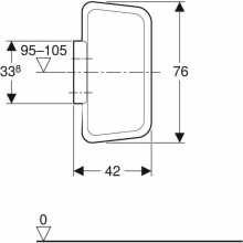 GEBERIT Urinal-Trennwand d 76x42cm Kunststoff