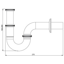 Waschtisch Röhrengeruchverschluss 11/4"x32 verchromt  Hausmarke