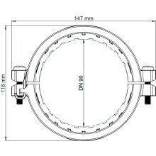 Auszugsichere Verbindung PKASV Polo-ASV DN 90