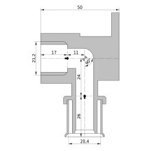 Wavin Tigris K5 Wandscheibe 20mm x 1/2 IG