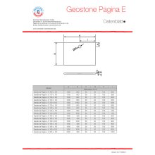 Rechteckduschwanne Geostone Pagina E 140x100x2 cm