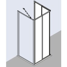 Kermi O100 ED2 Eck-Halbteil 2-tlg GT 90x185cm SIMG Acrylglas Kerolan Fontana