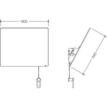 Hewi Kippspiegel Serie 801 600x540mm reinweiß