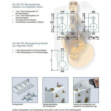 Montageblock-Mono Allmess für Wasserzähler mit DVGW - Ventil