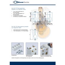 Montageblock-Duo Koax 2" für Wasserzähler mit DVGW - Ventil