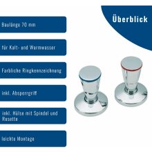 Ventil für Montageblöcke & Stränge 70mm - kalt oder warm