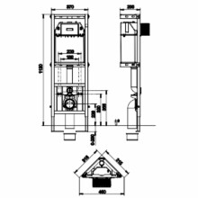 Sanit WC - Eckelement 995SC