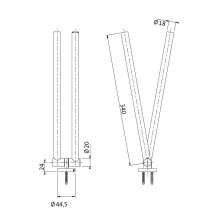 Herzbach Handtuchhalter 2-teilig iX edelstahl