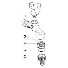 Schlösser 1/2" Auslaufventil mit Belüfter in Chrom DVGW