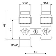 Schlösser Zweirohrhahnblock 1/2" Durchgangsform