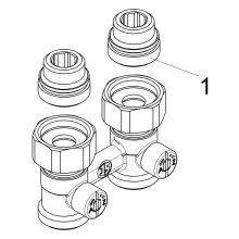 Schlösser Zweirohrhahnblock 1/2" Durchgangsform