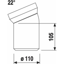 Sanit WC-Anschlussbogen 22° DN 100