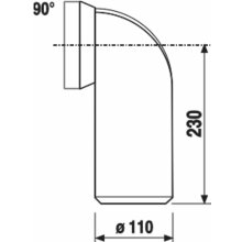 Sanit WC-Anschlussbogen 90° / DN 100