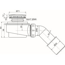 alcadrain Duschwannen Ablaufgarnitur 471CR-50