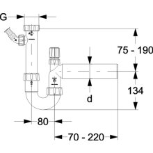 Haas PP-Röhrensiphon 1 1/2" DN50 mit einem Geräteanschluss und Rohrbelüfter