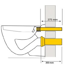 Haas Wand-WC-Anschlussgarnituren - 300 mm lang, verschweißbar DN 90/110