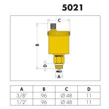 Caleffi Minical® 3/8" Schnellentlüfter