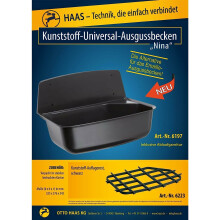 Haas Wandausgussbecken - komplett - schwarz NINA