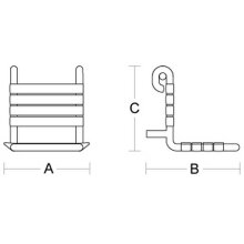 PBA Duschsitz, einhängbar 450mm