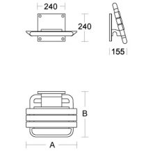 PBA Duschsitz, klappbar 450mm