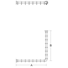 PBA Duschvorhangstange L-Form