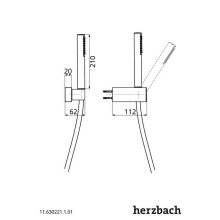 Herzbach Wannenset mit Konushalter square 1250