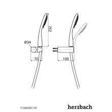 Herzbach Wannenset mit Konushalter round Multifunktion 1250