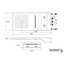 Herzbach Regenbrause Multifunktion 3 593 x 270 mm