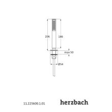 Herzbach LIVING Schlauchbrausegarnitur für Wannen/Fliesenrand