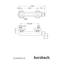 Herzbach NANO Brausebatterie Aufputz