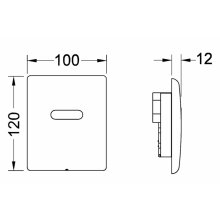 TECEplanus Urinal Elektronik 230/12 V Netz verchromt glänzend