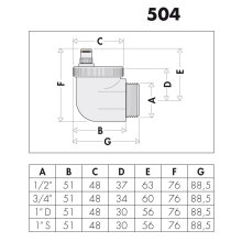 Caleffi AERCAL® - 1/2" automatischer Schnellentlüfter für alle Heizkörperartenr