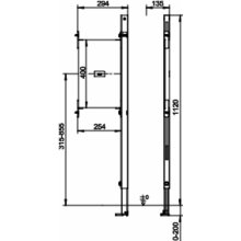 Sanit Befestigungs-Element INEO für Griff- und Haltesysteme, rechte Bauform