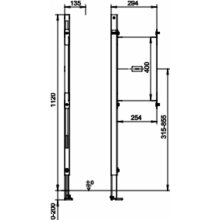 Sanit Befestigungs-Element INEO für Griff- und Haltesysteme, linke Bauform